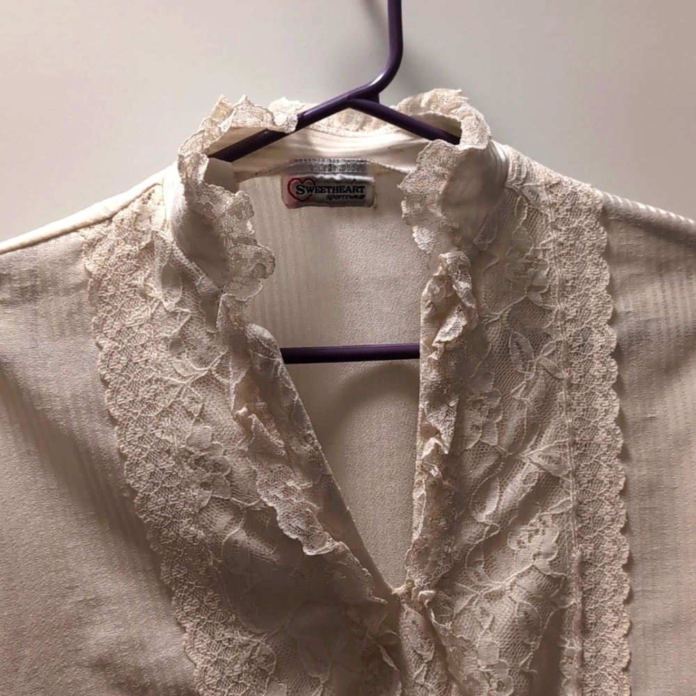 Vintage crop shirt casual / formal